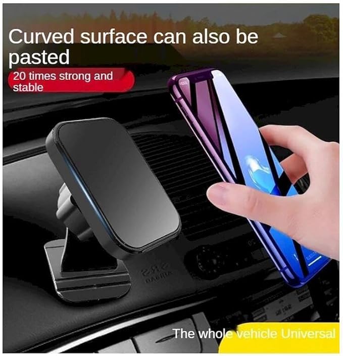 2-in-1 Magnetic Car Phone Holder – 360° Adjustable