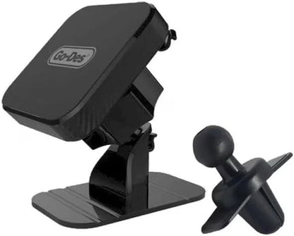 2-in-1 Magnetic Car Phone Holder – 360° Adjustable